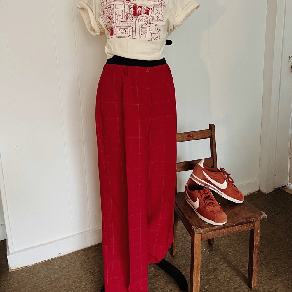 Red Plaid Pants